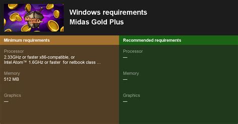 midas system requirements|Midas Gold Plus System Requirements .